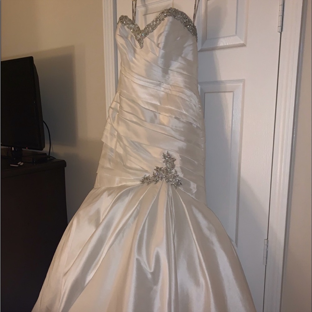 Enzoani Magnolia Wedding Dress with veil and sash - Picture 4 of 10